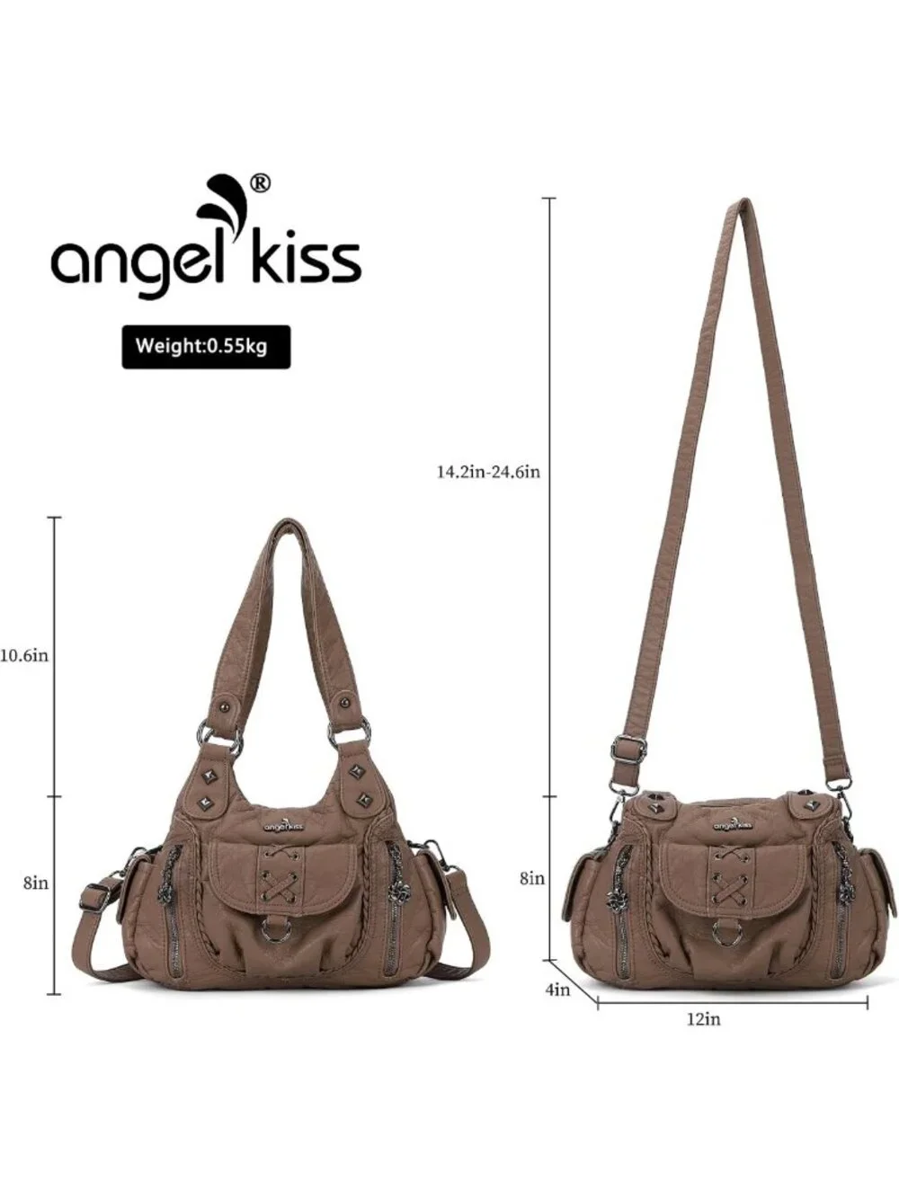 Chic Y2K Small Vegan Leather Hobo Purse - Multi-Pocket Crossbody Tote Bag